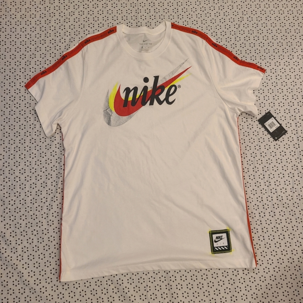 NWT Nike White with Red Sportswear Shirt
